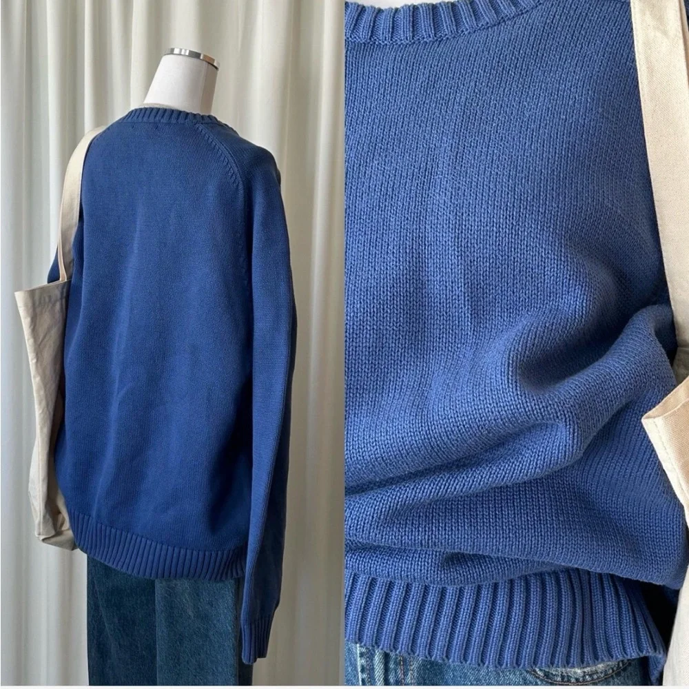 Vintage Lands’ End Oversized Crewneck Sweater 100% Cotton.